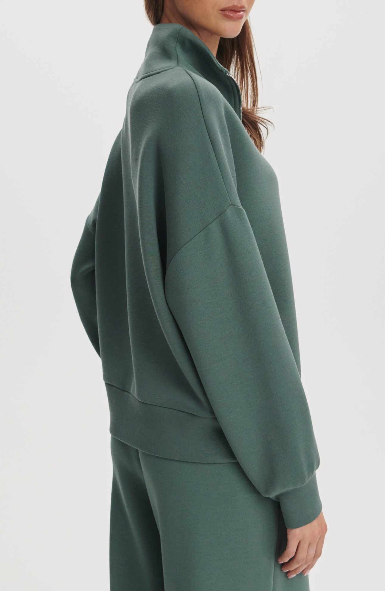 Varley - Hawley Half Zip Sweat - Dark Forest