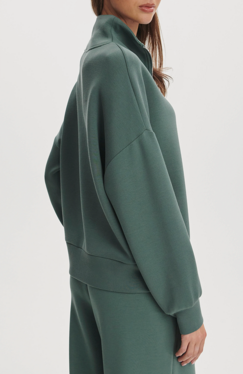 Varley - Hawley Half Zip Sweat - Dark Forest