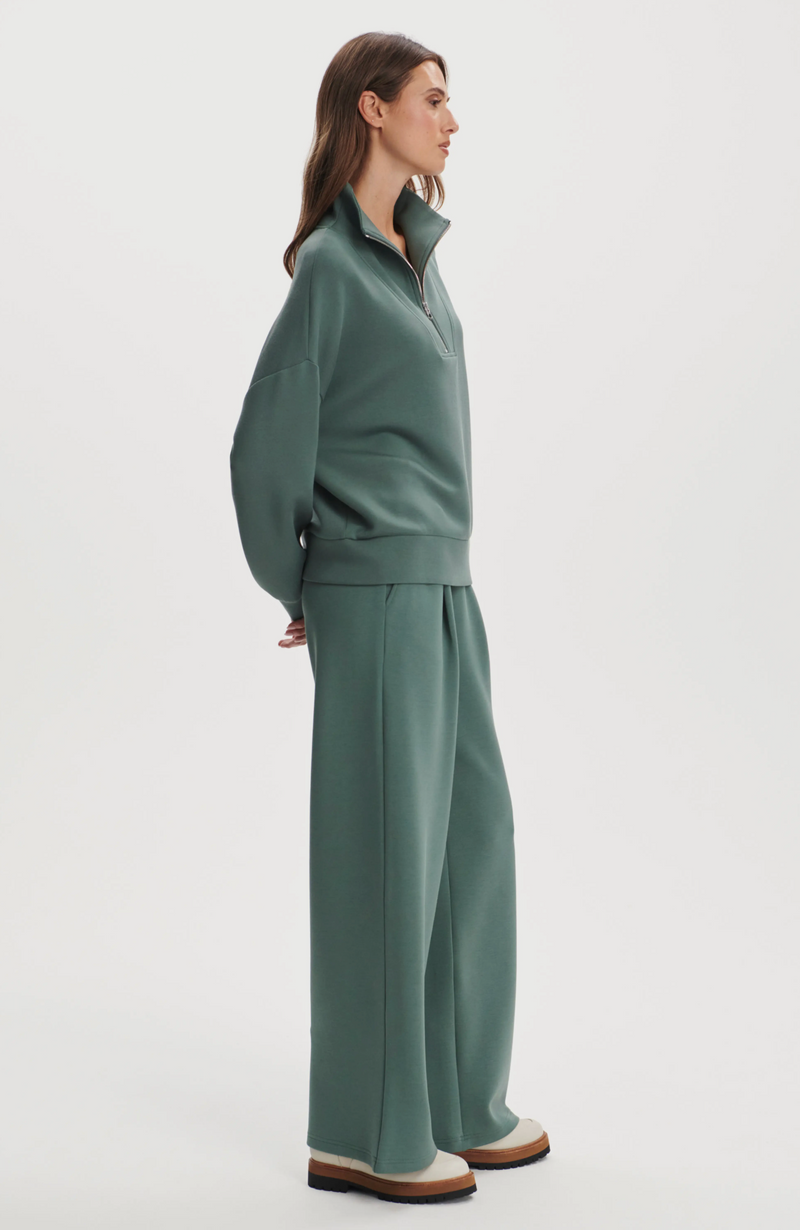Varley - Hawley Half Zip Sweat - Dark Forest