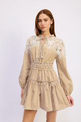 En Saison - Juliette Mini Dress - White Mustard