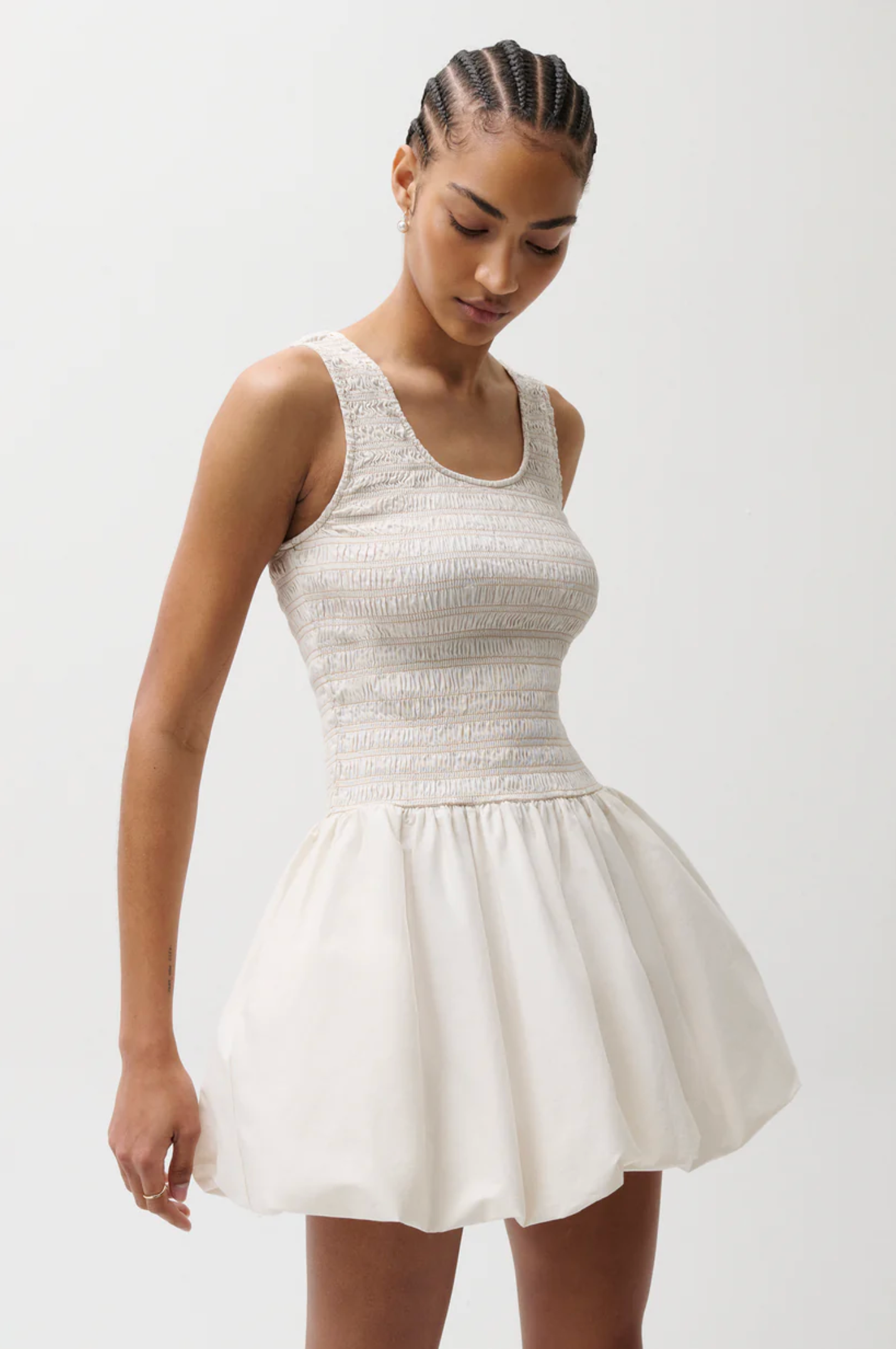 Pistola - Ilona Bubble Hem Dress - Soft White