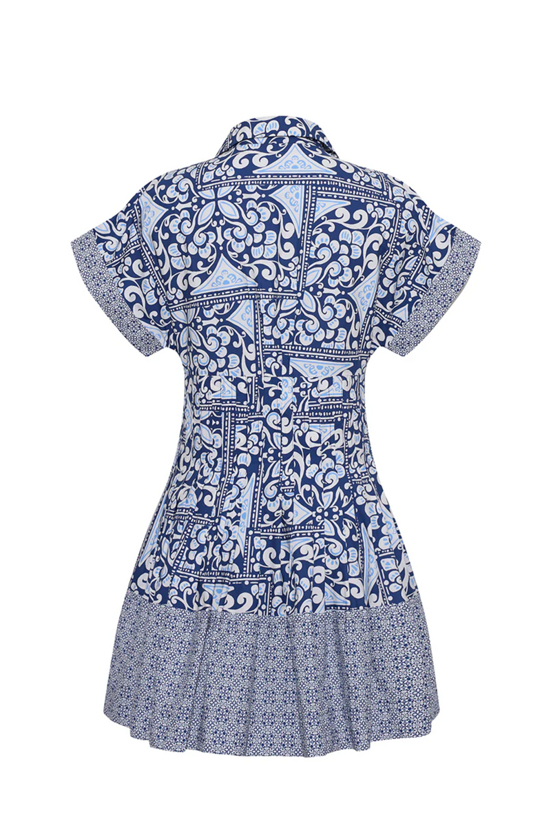 Cara Cara - Nash Mini Dress - Heart Tile Navy