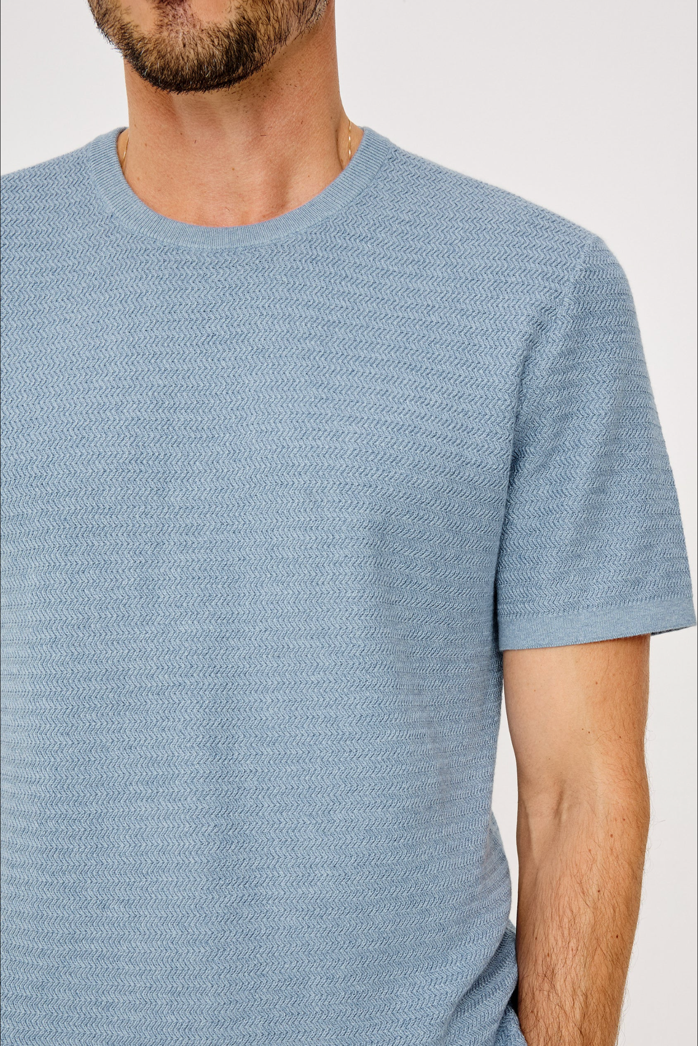 Rails - Theo Short Sleeve Sweater - Blue Sky Heather