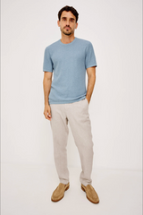 Rails - Theo Short Sleeve Sweater - Blue Sky Heather