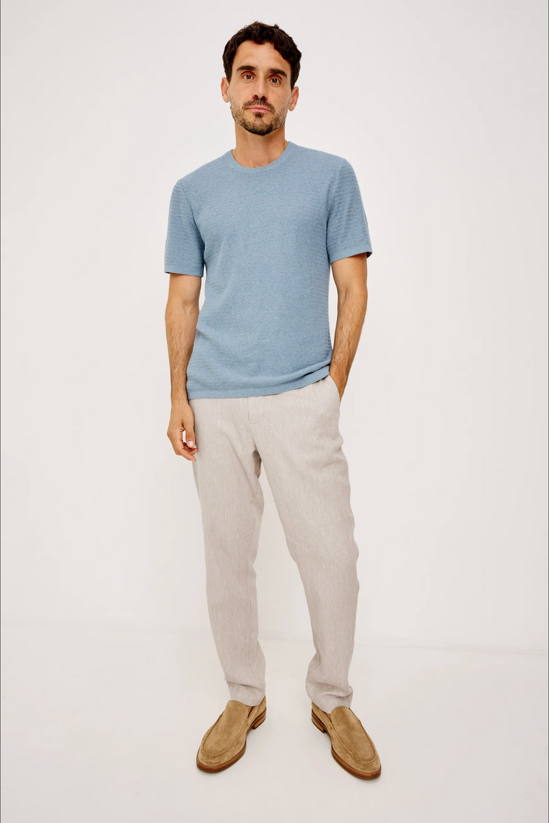 Rails - Theo Short Sleeve Sweater - Blue Sky Heather