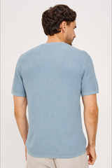 Rails - Theo Short Sleeve Sweater - Blue Sky Heather