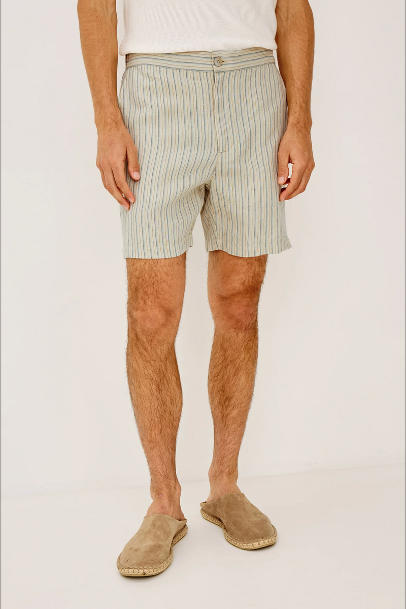 Rails Mens - Wilson Short - Ecru Multi Stripe