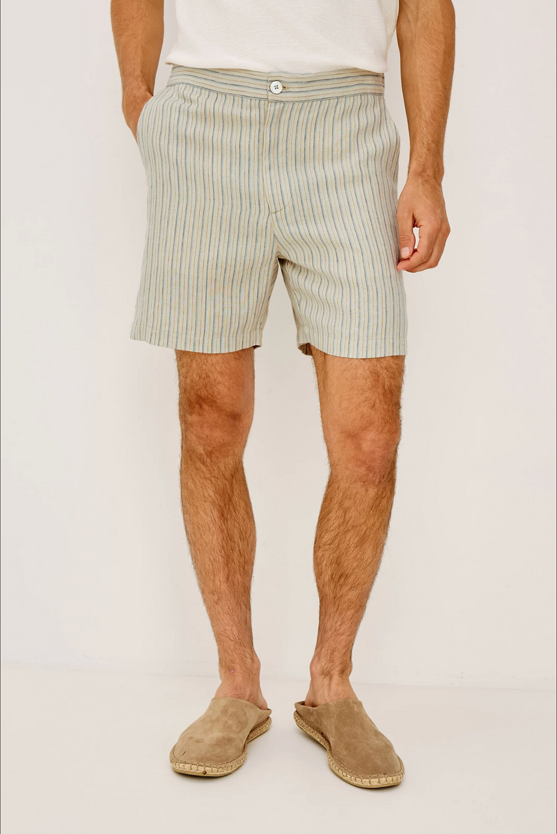 Rails Mens - Wilson Short - Ecru Multi Stripe