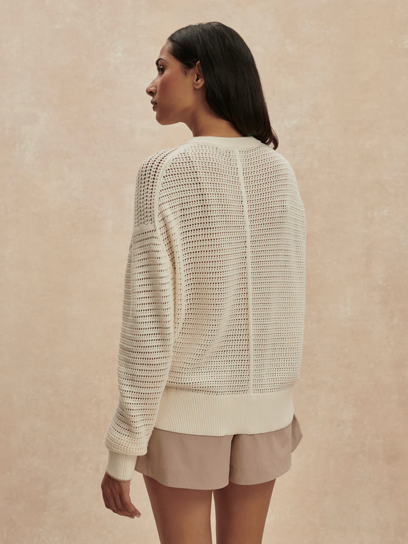 Pembroke Knit Cardigan in Egret, view 4