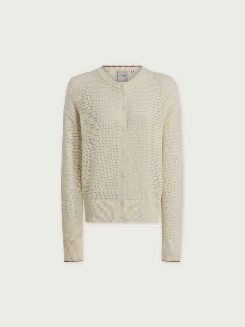 Pembroke Knit Cardigan in Egret, view 5