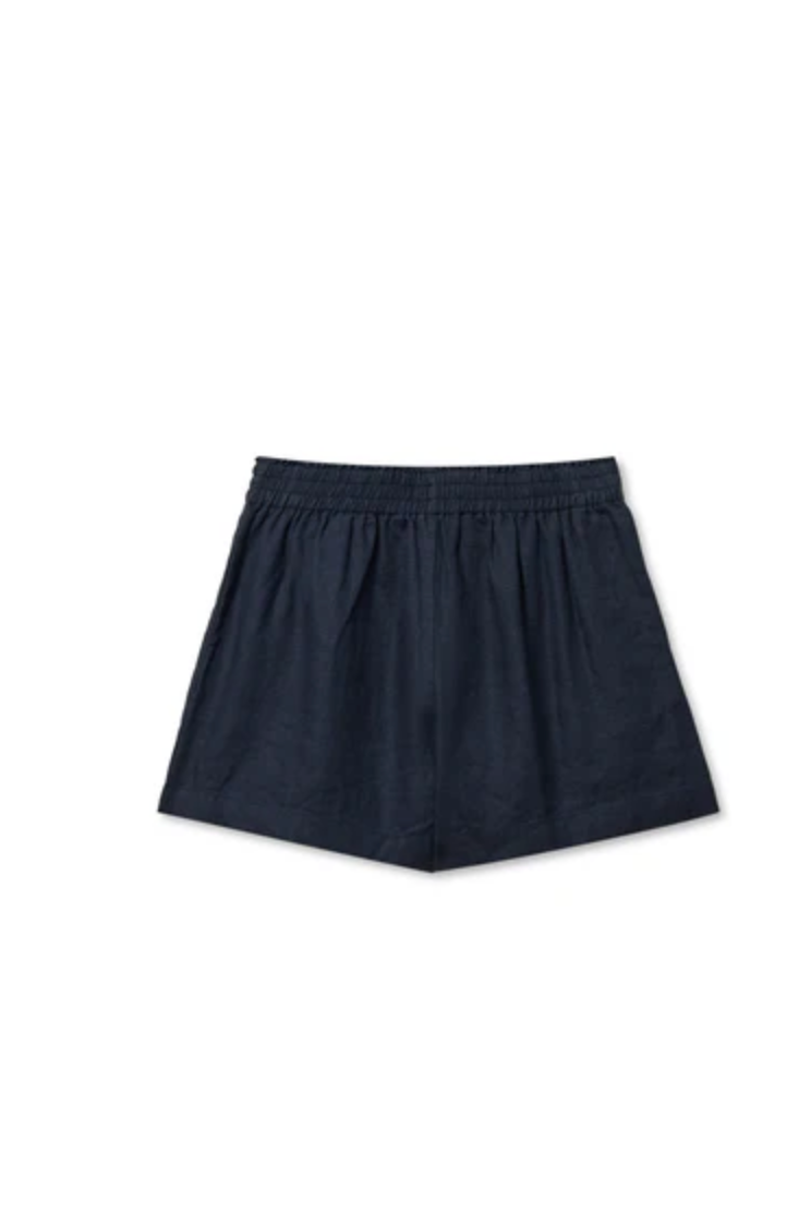 PerfectWhiteTee - Malin Linen Shorts - Navy