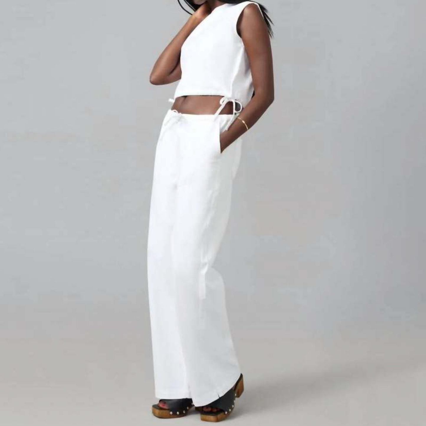 LOLA DENIM - Remy Mid Rise Cotton Trouser - Daydream Wash