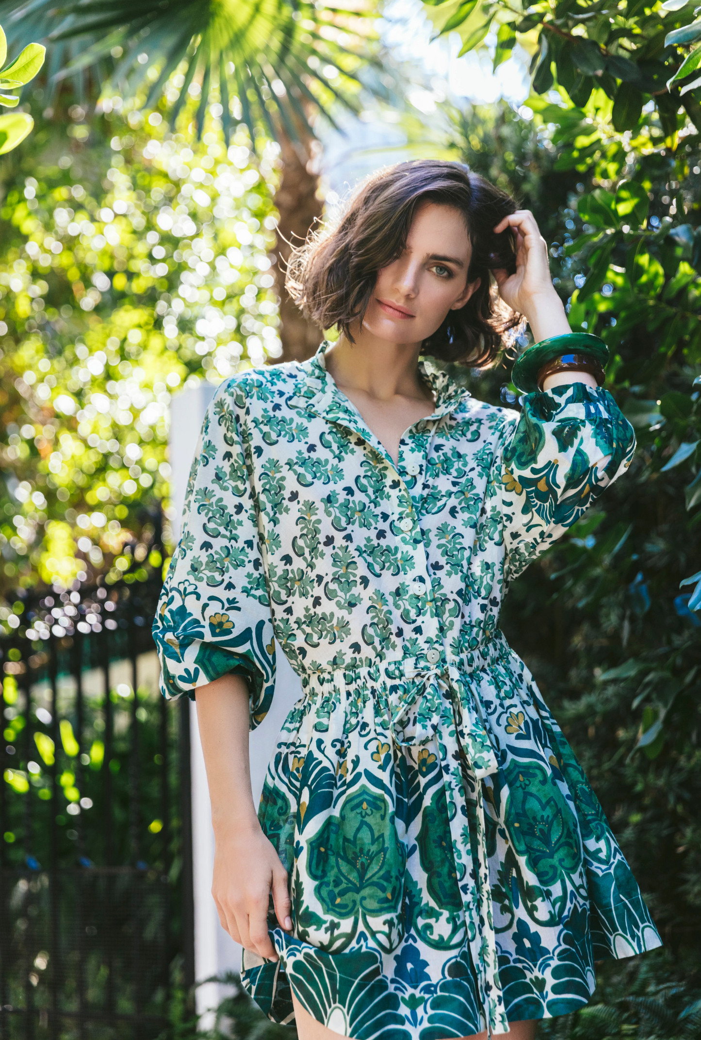 Cara Cara - Beatrice Mini Dress - Samara Green