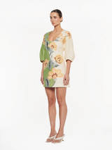 Kivari - Lotte Mini Dress - Green Cream