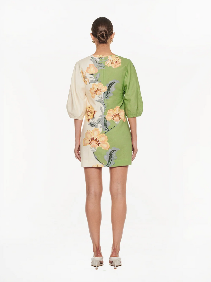Kivari - Lotte Mini Dress - Green Cream