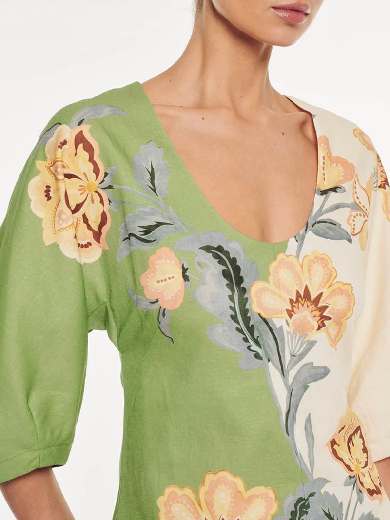 Kivari - Lotte Mini Dress - Green Cream