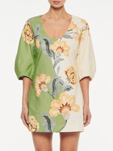 Kivari - Lotte Mini Dress - Green Cream