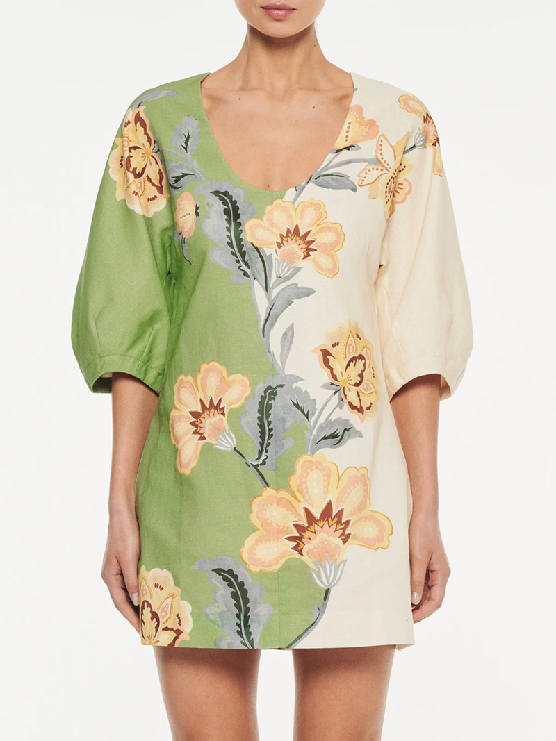 Kivari - Lotte Mini Dress - Green Cream