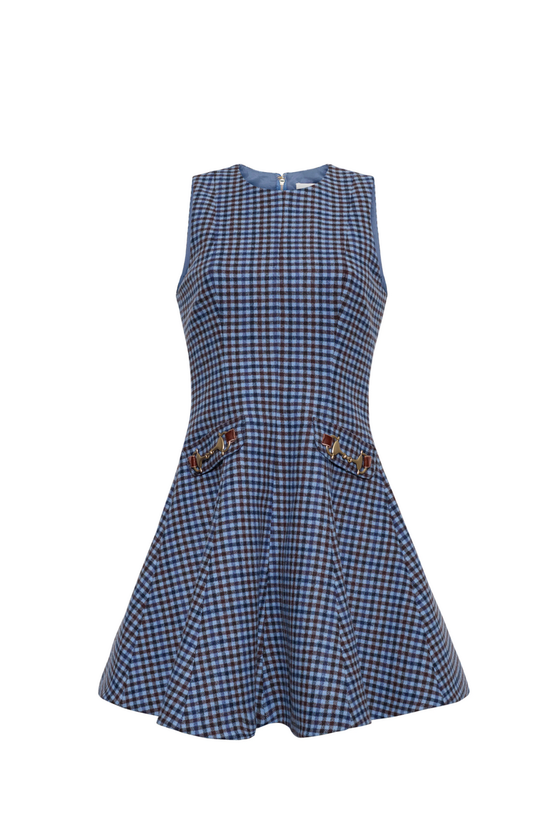 Burns Dress - Edmound Plaid Blue
