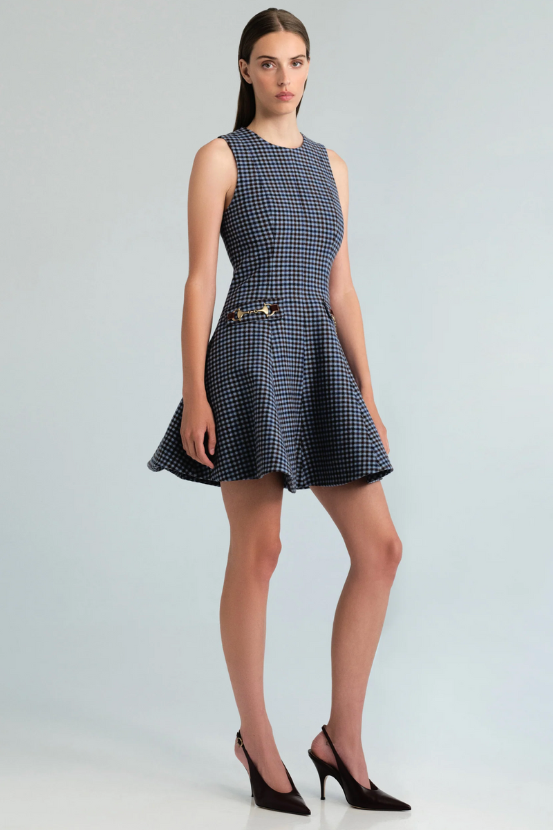 Burns Dress - Edmound Plaid Blue