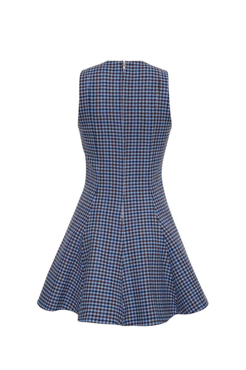 Burns Dress - Edmound Plaid Blue