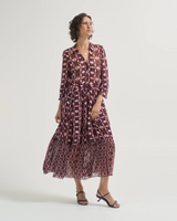 Barbara Dress - Ashford Geo Wine