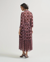 Barbara Dress - Ashford Geo Wine