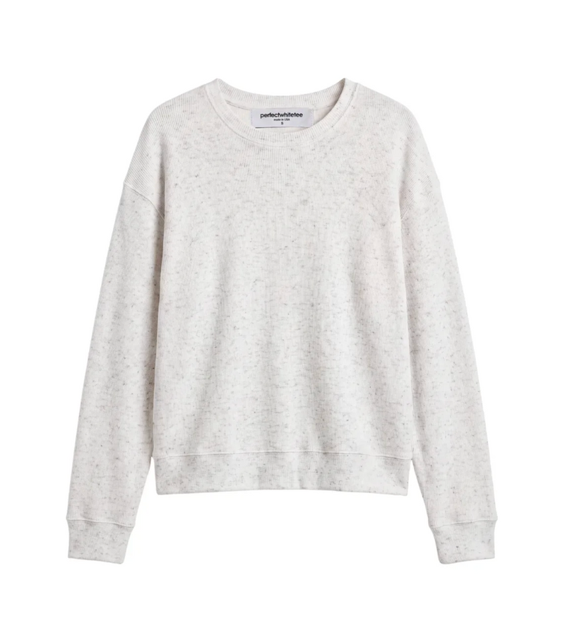Brinley Brushed Cotton Mohair Sweatshirt - Ash