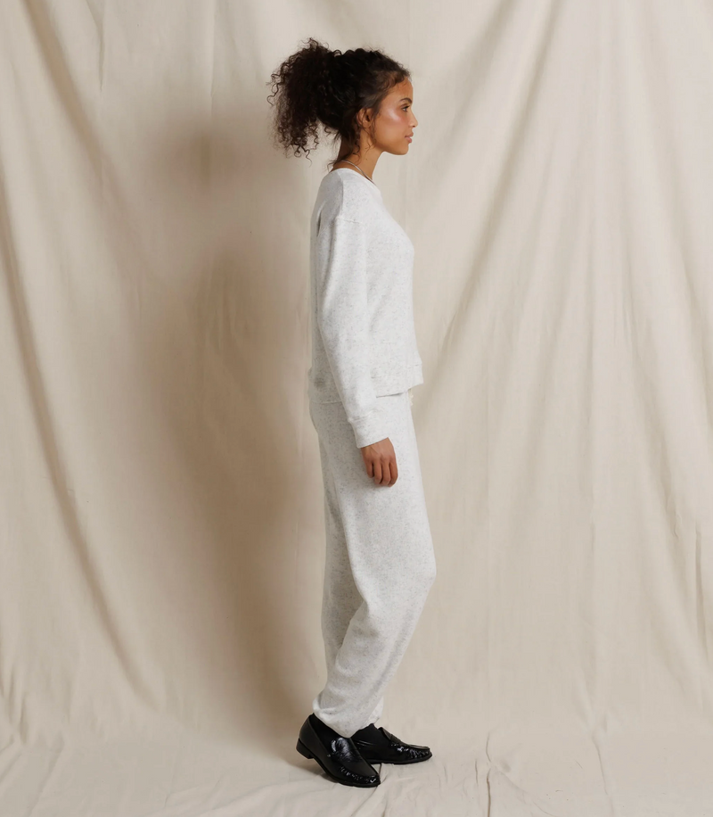 Brinley Brushed Cotton Mohair Sweatshirt - Ash
