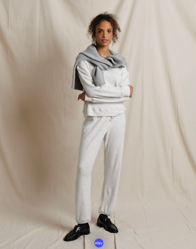 Brinley Brushed Cotton Mohair Sweatshirt - Ash