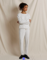 Brinley Brushed Cotton Mohair Sweatshirt - Ash