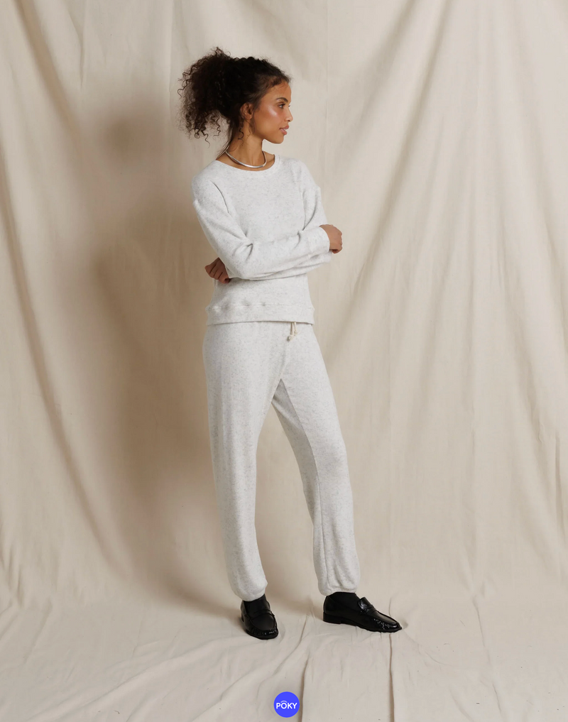 Brinley Brushed Cotton Mohair Sweatshirt - Ash