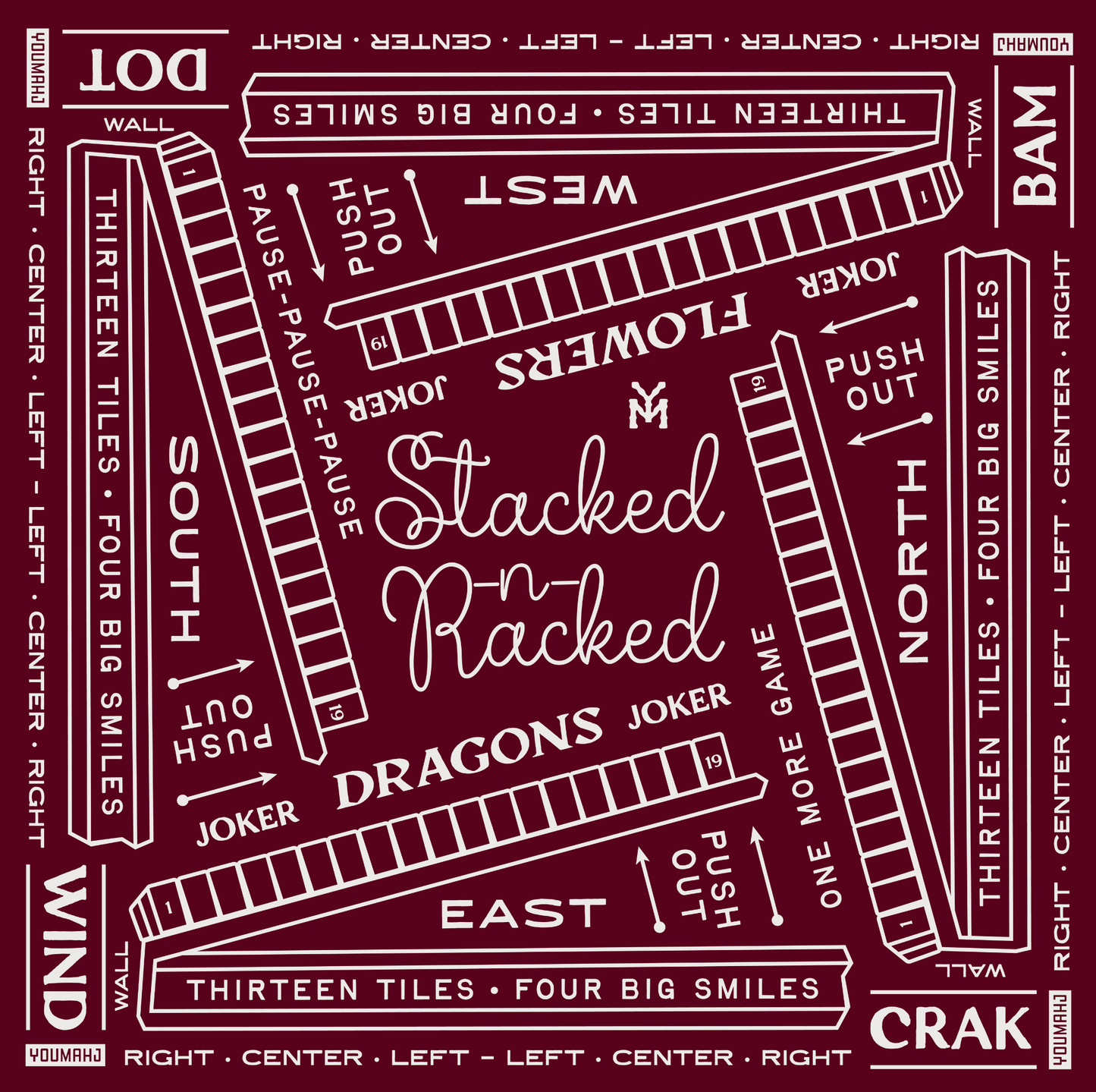 YouMahj Stacked n Racked Bandana