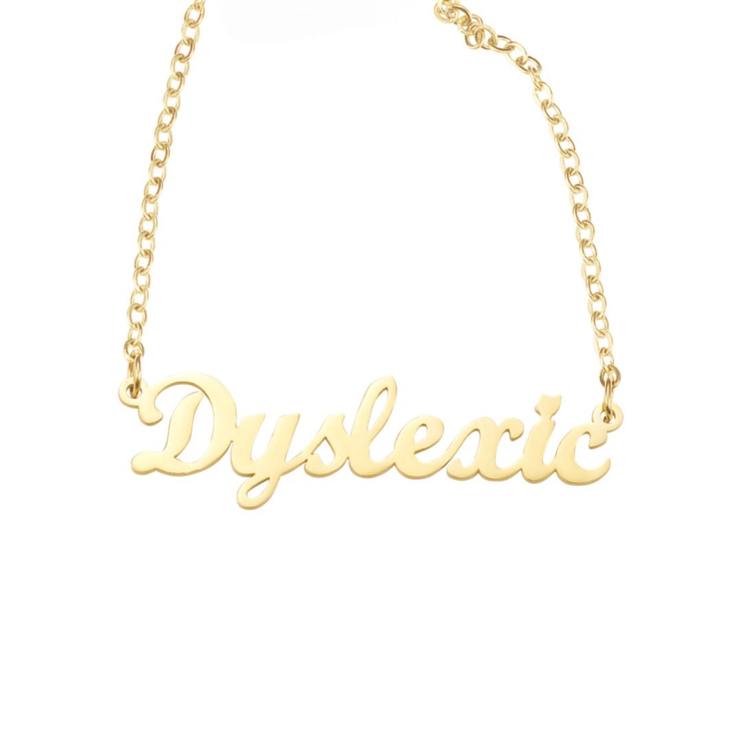 "Dyslexic" Script Nameplate