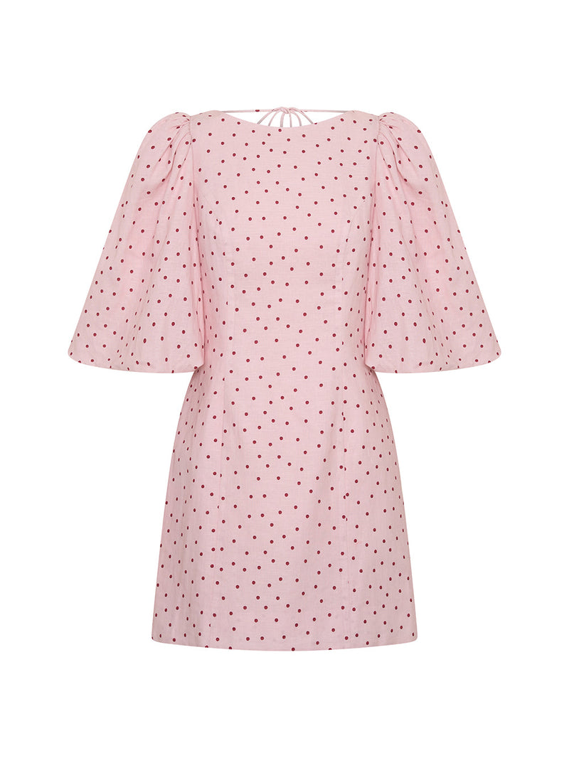 Kivari - Sia Bubble Sleeve Mini Dress - Pink