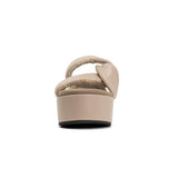 Side Slip Mid Strata Platform Wedge Vegan Leather