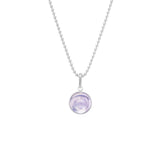 Silver Domed Lavender Quartz Wellbutrin Pendant