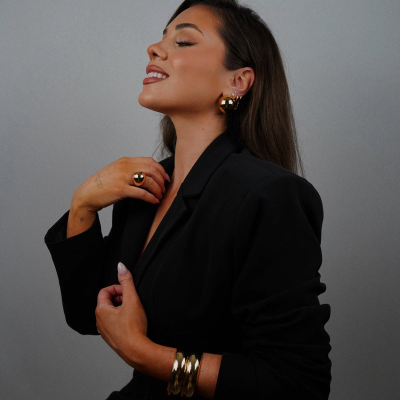 Erin Fader Jewelry - Sphere Earrings - Gold Grande