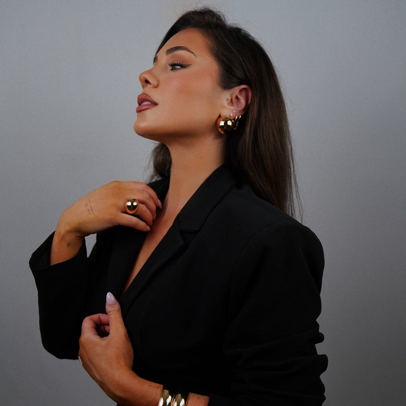 Erin Fader Jewelry - Sphere Earrings - Gold Grande