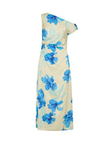 Kivari - Sophie Midi Dress - Yellow Blue