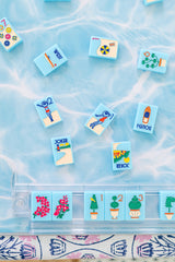 The Riviera Jet Set -  Mahjong Tiles:  Portofino Blue