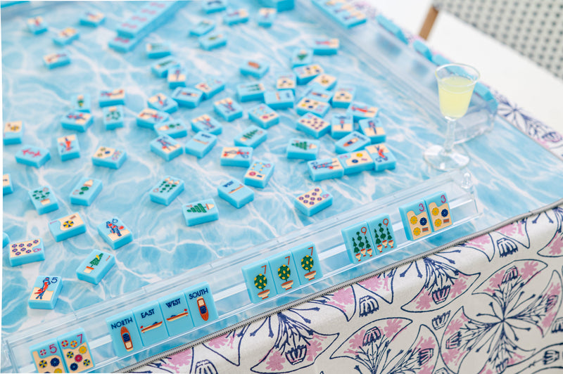 The Riviera Jet Set -  Mahjong Tiles:  Portofino Blue
