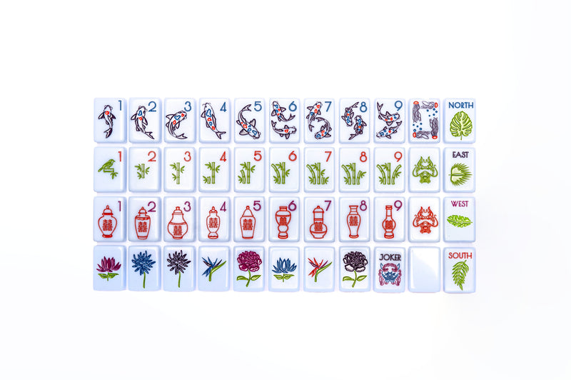 The Chinoiserie Set -  Mahjong Tiles: Breezy Blue
