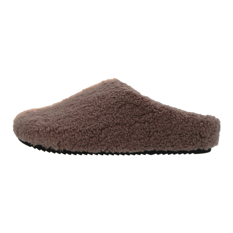 Fuzzy Stripe Clog in Taupe/Oat, side