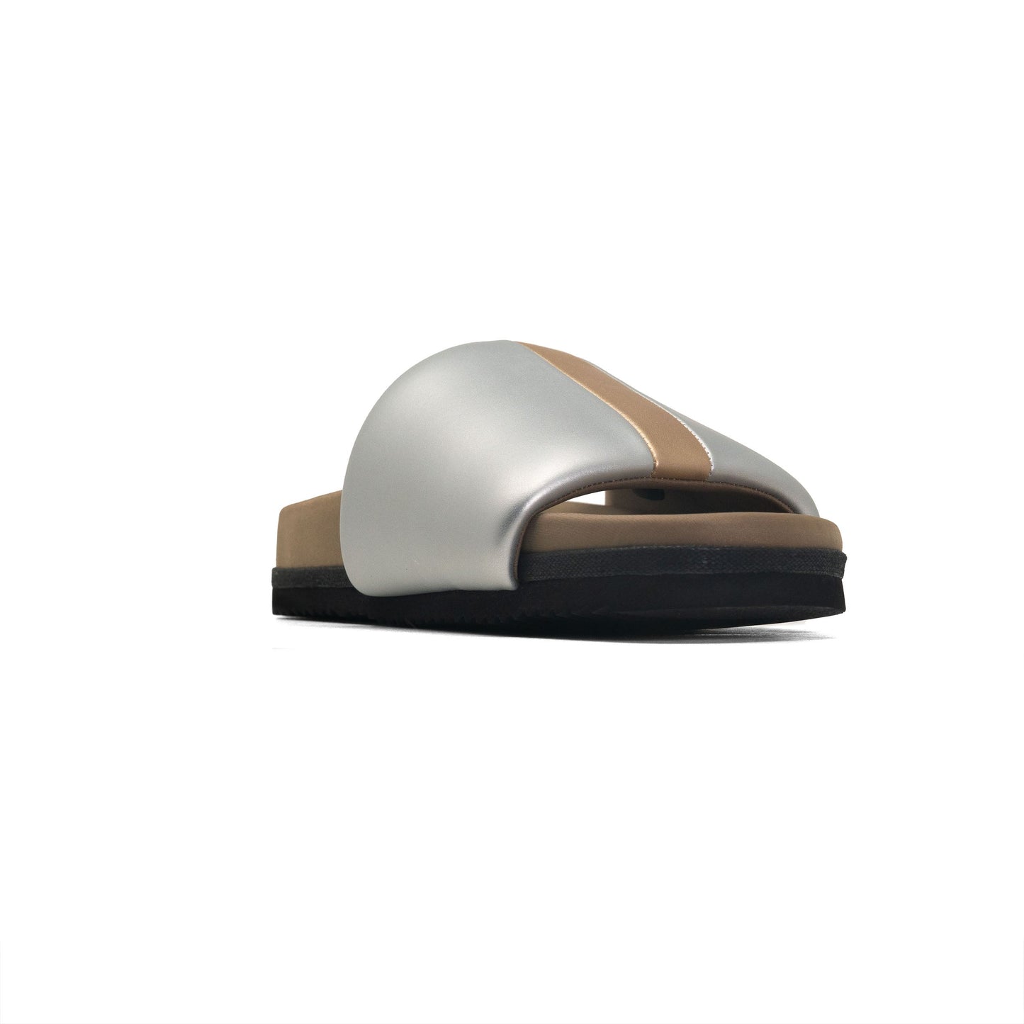 ROAM - Stripe Slider Vegan Leather - Silver & Gold