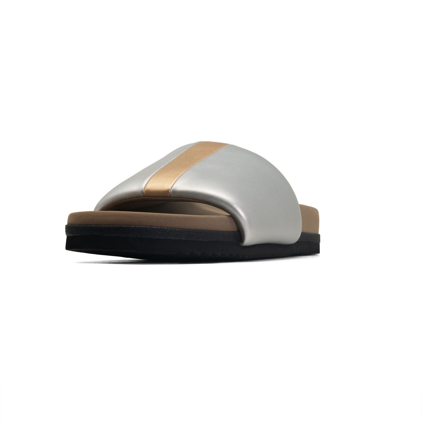 ROAM - Stripe Slider Vegan Leather - Silver & Gold