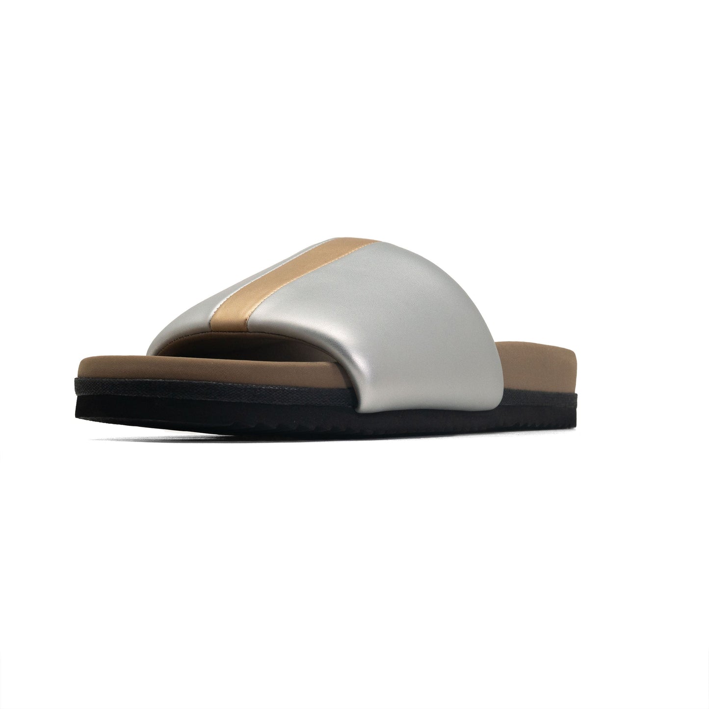 ROAM - Stripe Slider Vegan Leather - Silver & Gold