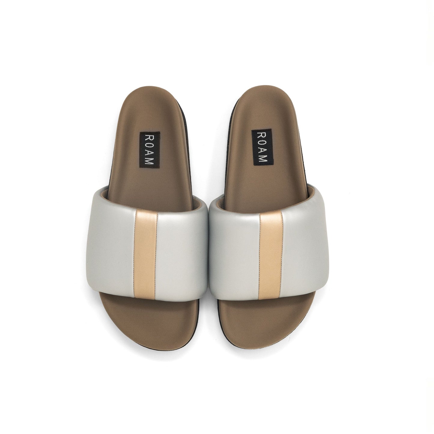 ROAM - Stripe Slider Vegan Leather - Silver & Gold