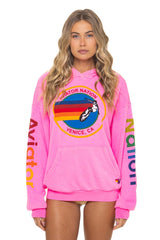 Aviator Nation - Relaxed Pullover Hoodie - Neon Pink