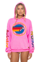 Aviator Nation - Relaxed Pullover Hoodie - Neon Pink